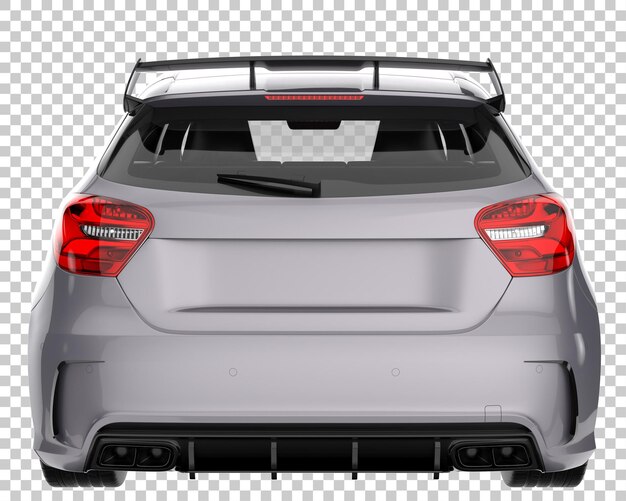 Coche de ciudad sobre fondo transparente. Representación 3d - ilustración