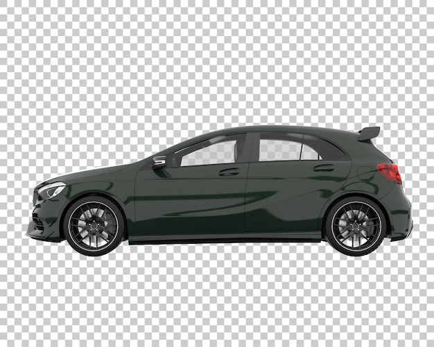 Coche de ciudad sobre fondo transparente. Representación 3d - ilustración
