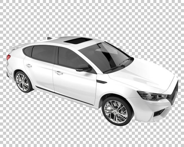 Coche de ciudad sobre fondo transparente. Representación 3d - ilustración