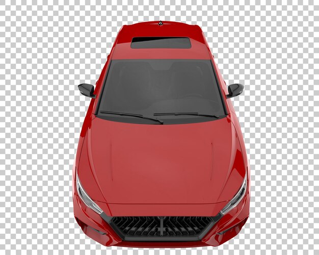Coche de ciudad sobre fondo transparente. Representación 3d - ilustración