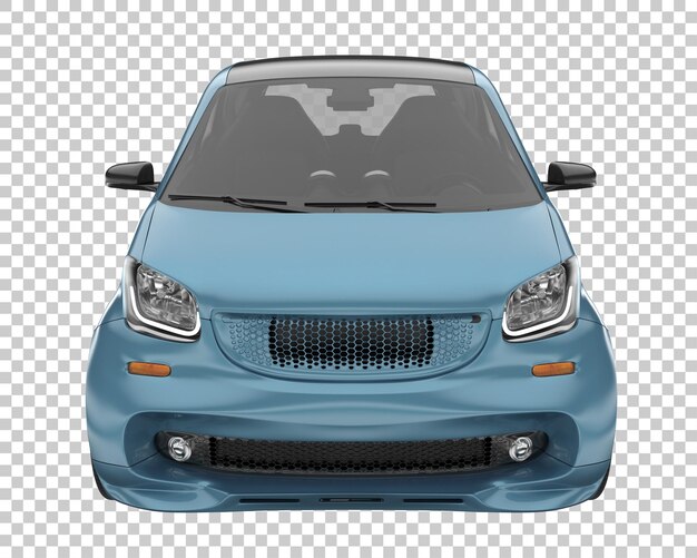 Coche de ciudad sobre fondo transparente. Representación 3d - ilustración