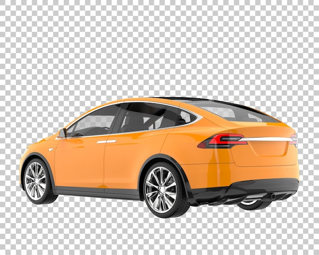 Coche de ciudad sobre fondo transparente. Representación 3d - ilustración