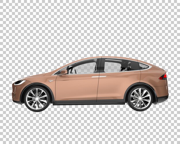 Coche de ciudad sobre fondo transparente. Representación 3d - ilustración