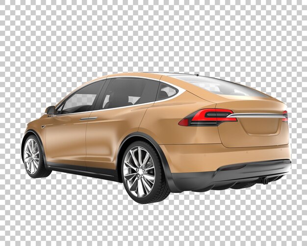 Coche de ciudad sobre fondo transparente. Representación 3d - ilustración