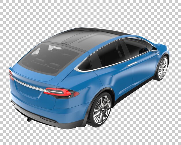 Coche de ciudad sobre fondo transparente. Representación 3d - ilustración