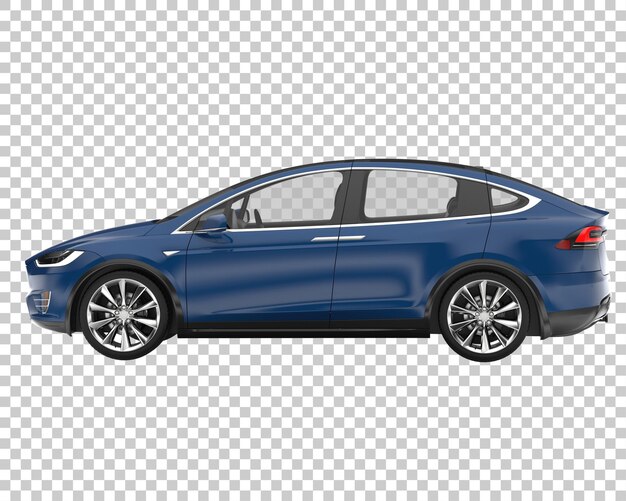 Coche de ciudad sobre fondo transparente. Representación 3d - ilustración