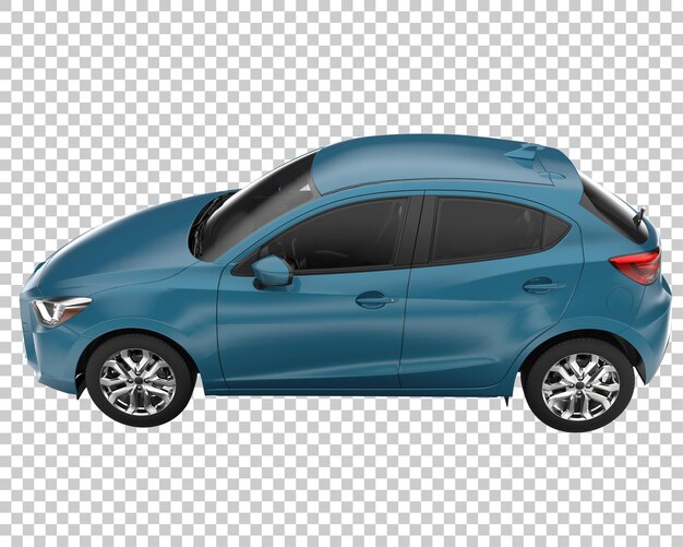 Coche de ciudad sobre fondo transparente. Representación 3d - ilustración