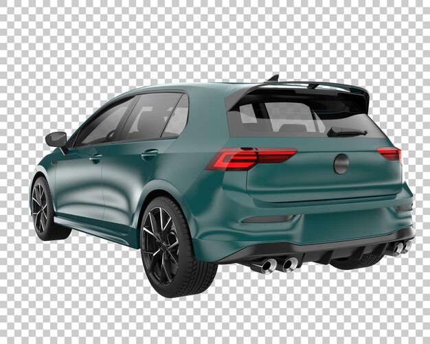Coche de ciudad sobre fondo transparente. Representación 3d - ilustración