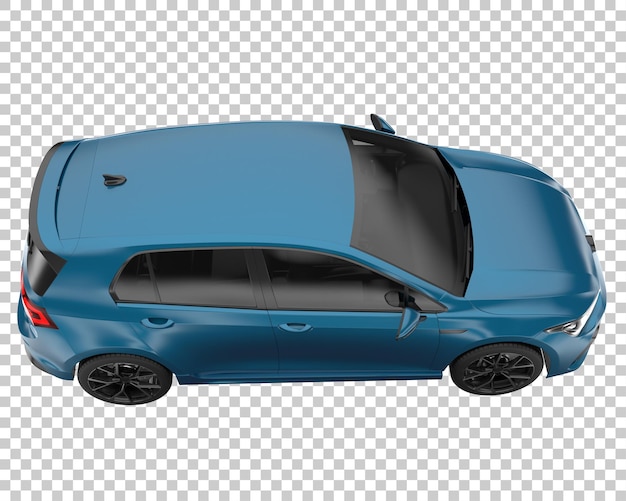 Coche de ciudad sobre fondo transparente. Representación 3d - ilustración