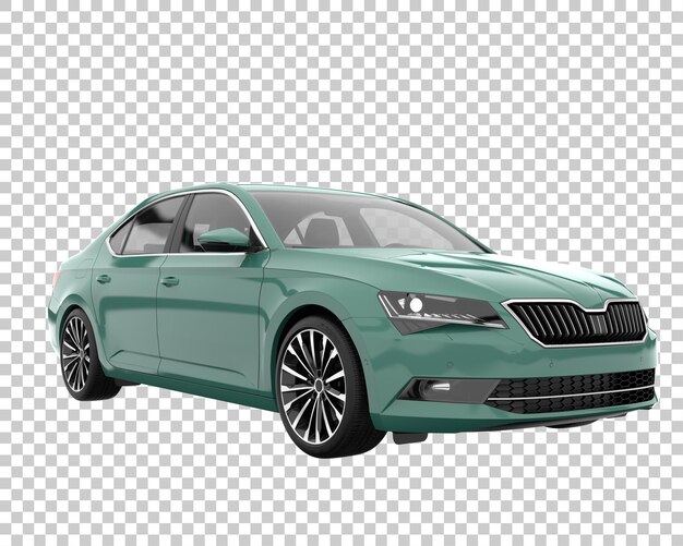 Coche de ciudad sobre fondo transparente. Representación 3d - ilustración