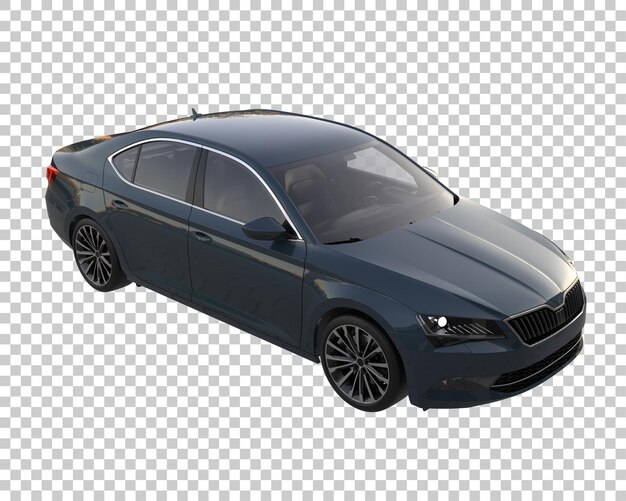 Coche de ciudad sobre fondo transparente. Representación 3d - ilustración