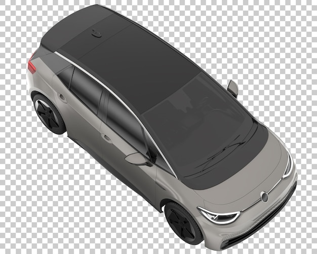 Coche de ciudad sobre fondo transparente. Representación 3d - ilustración