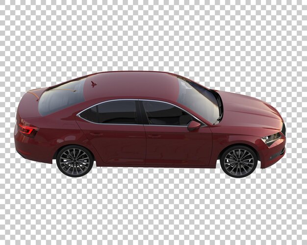 Coche de ciudad sobre fondo transparente. Representación 3d - ilustración