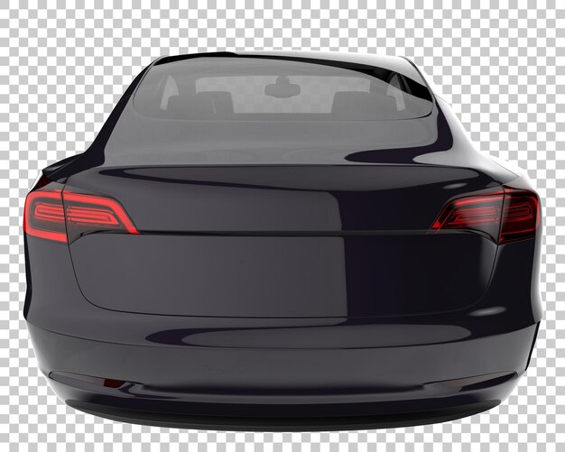 Coche de ciudad sobre fondo transparente. Representación 3d - ilustración