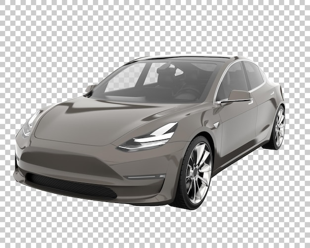 Coche de ciudad sobre fondo transparente. Representación 3d - ilustración