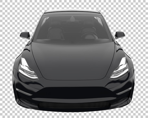 Coche de ciudad sobre fondo transparente. Representación 3d - ilustración