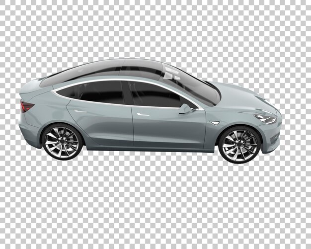 Coche de ciudad sobre fondo transparente. Representación 3d - ilustración