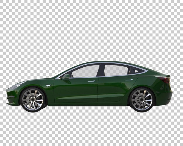 Coche de ciudad sobre fondo transparente. Representación 3d - ilustración