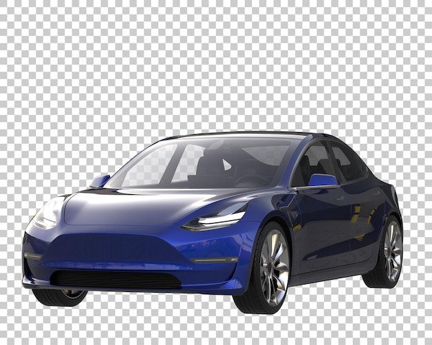 Coche de ciudad sobre fondo transparente. Representación 3d - ilustración