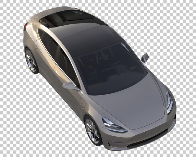 Coche de ciudad sobre fondo transparente. Representación 3d - ilustración