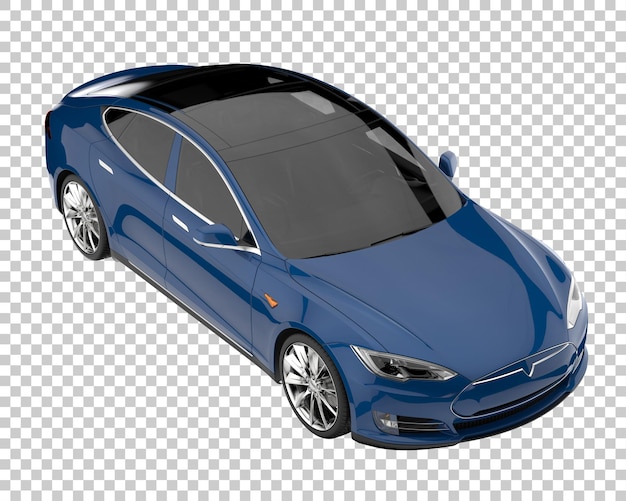 Coche de ciudad sobre fondo transparente. Representación 3d - ilustración