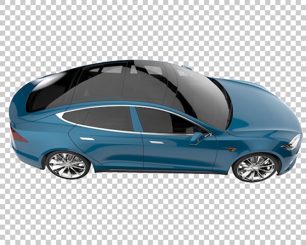 Coche de ciudad sobre fondo transparente. Representación 3d - ilustración