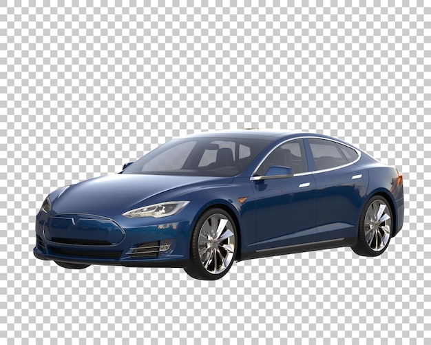 Coche de ciudad sobre fondo transparente. Representación 3d - ilustración