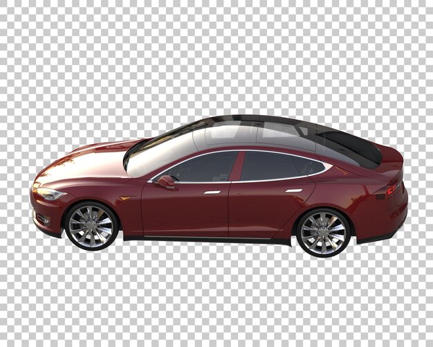 Coche de ciudad sobre fondo transparente. Representación 3d - ilustración