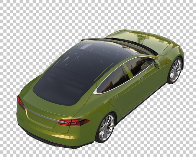Coche de ciudad sobre fondo transparente. Representación 3d - ilustración