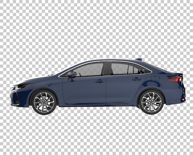 Coche de ciudad sobre fondo transparente. Representación 3d - ilustración