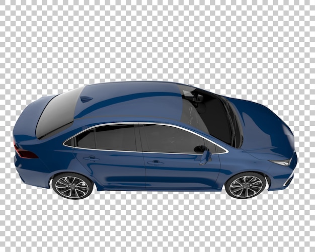 Coche de ciudad sobre fondo transparente. Representación 3d - ilustración