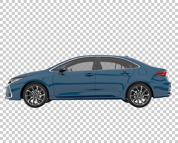 Coche de ciudad sobre fondo transparente. Representación 3d - ilustración