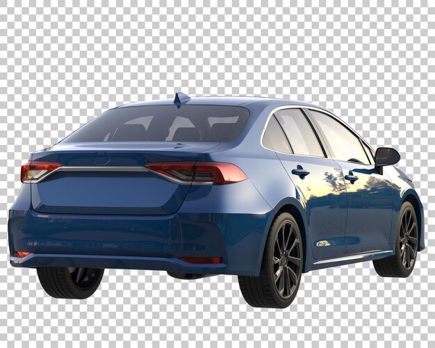 Coche de ciudad sobre fondo transparente. Representación 3d - ilustración