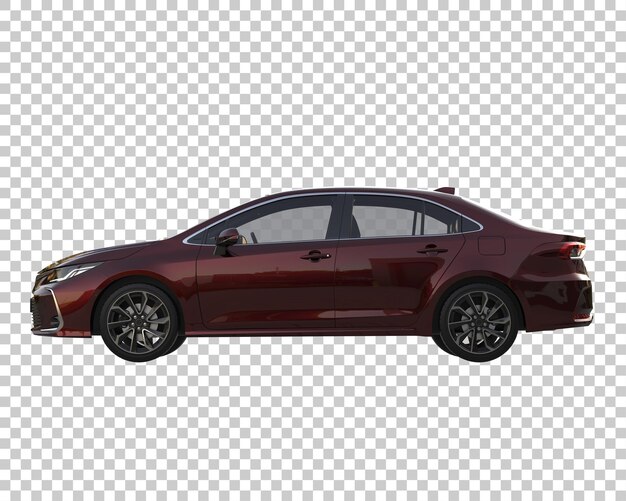 Coche de ciudad sobre fondo transparente. Representación 3d - ilustración