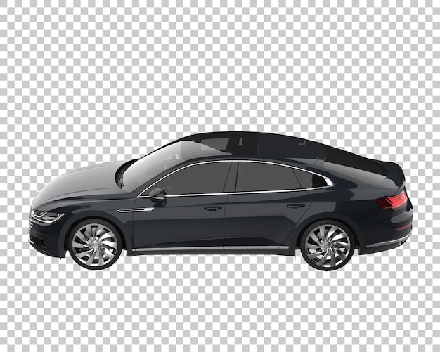 Coche de ciudad sobre fondo transparente. Representación 3d - ilustración