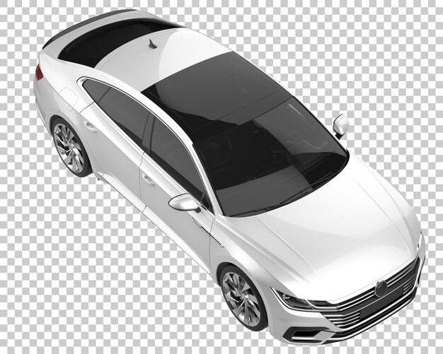 Coche de ciudad sobre fondo transparente. Representación 3d - ilustración
