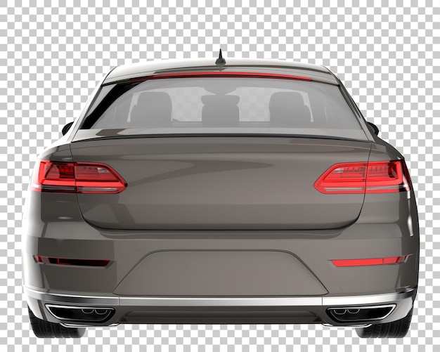 Coche de ciudad sobre fondo transparente. Representación 3d - ilustración