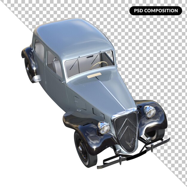 Coche clásico aislado 3d
