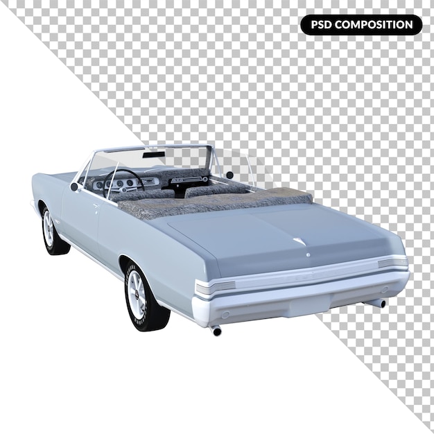 Coche clásico estadounidense aislado 3d