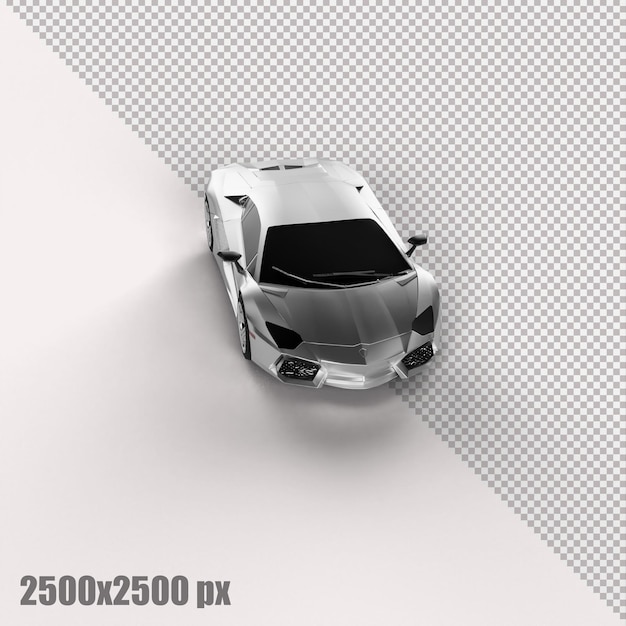 Coche deportivo blanco realista en render 3d