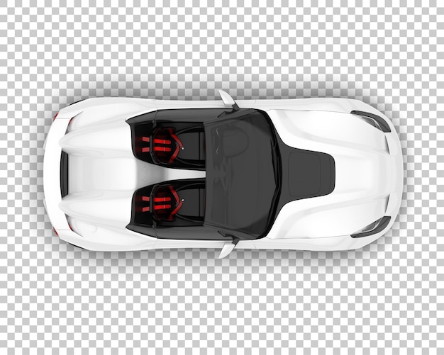 PSD coche deportivo blanco sobre fondo transparente ilustración de renderizado 3d