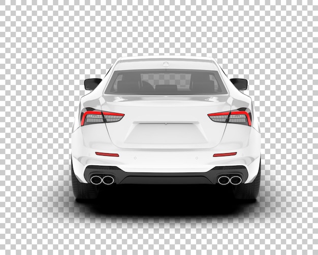 PSD coche deportivo blanco sobre fondo transparente ilustración de renderizado 3d