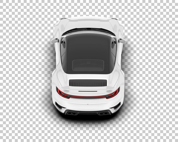 PSD coche deportivo blanco sobre fondo transparente ilustración de renderizado 3d