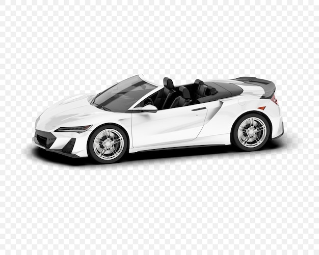 Coche deportivo descapotable blanco