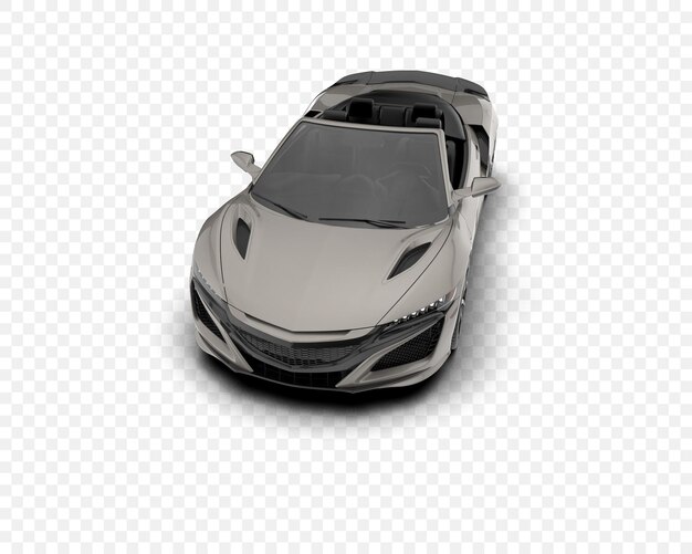 Coche deportivo descapotable plateado