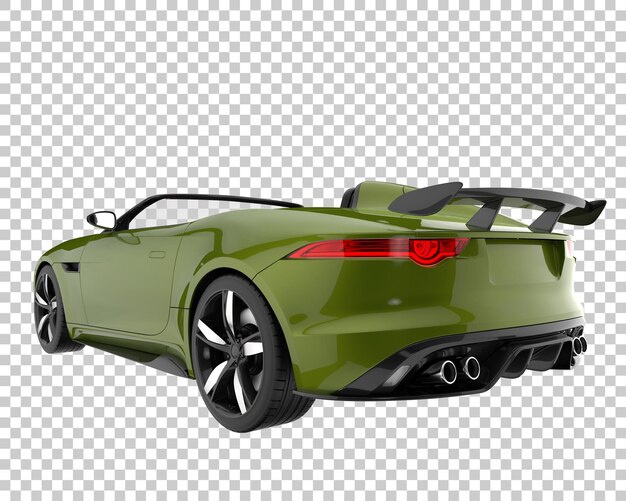 Coche deportivo sobre fondo transparente. Representación 3d - ilustración