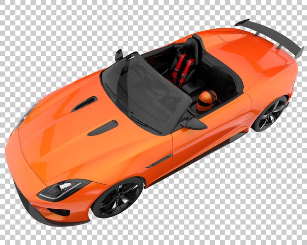 Coche deportivo sobre fondo transparente. representación 3d - ilustración