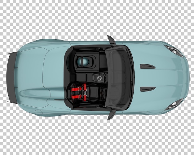 Coche deportivo sobre fondo transparente. Representación 3d - ilustración