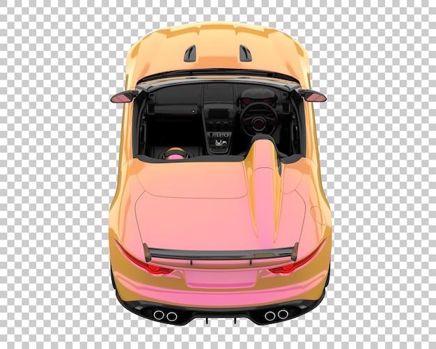Coche deportivo sobre fondo transparente. Representación 3d - ilustración