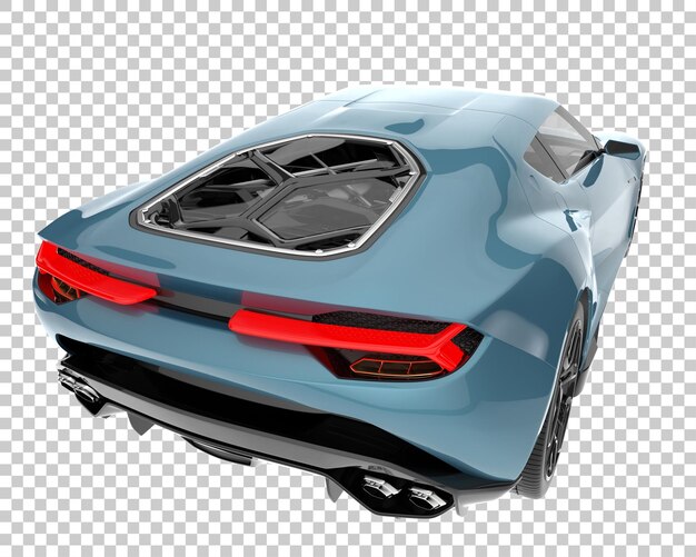 Coche deportivo sobre fondo transparente. Representación 3d - ilustración